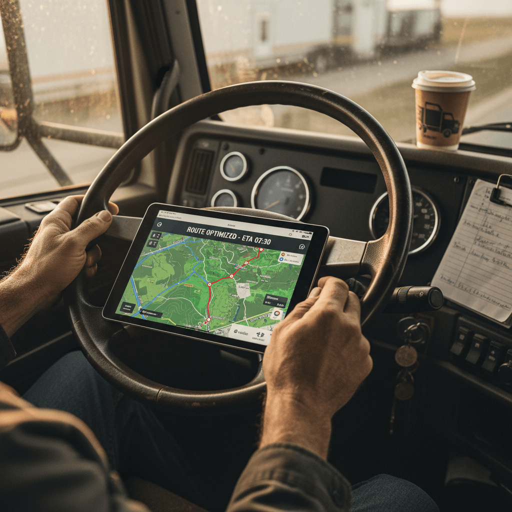 Driver reviewing available loads on their schedule